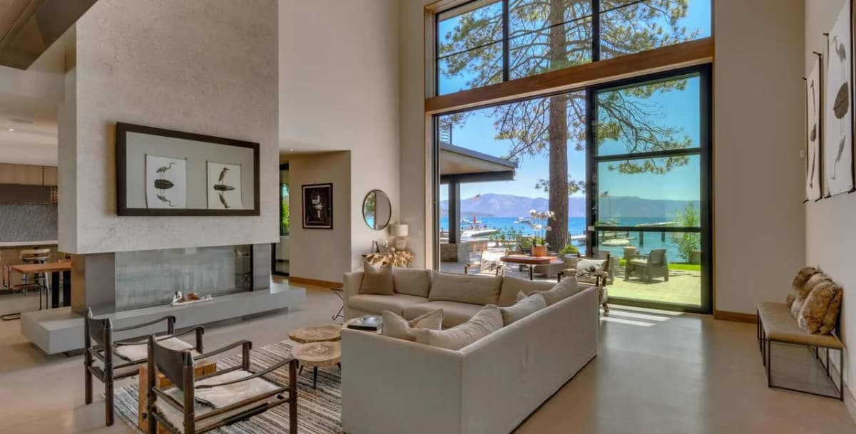 Modern luxury Tahoe home with lake view